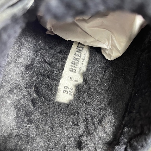 Birkenstock Boston Shearling Black Suede Clogs Mule Sandal Women's 39 EU/8 US - Picture 10 of 12